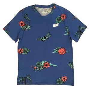 MEN’S THE NIKE TEE FLORAL T-SHIRT size Large Hawaiian Aloha